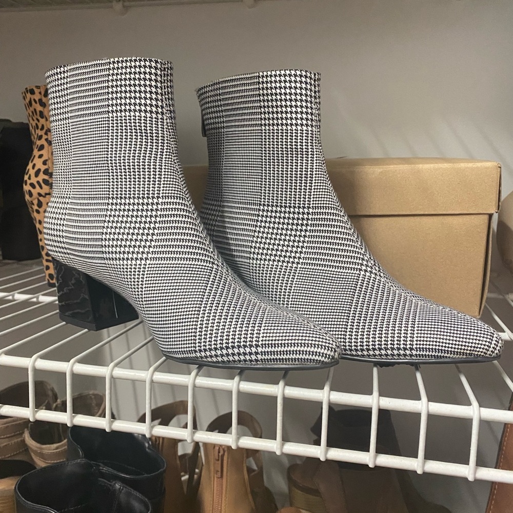 Plaid booties